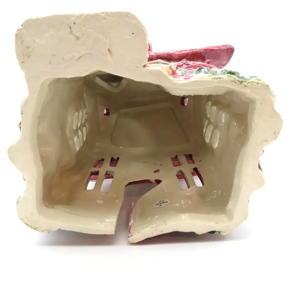 Blue Sky Clayworks Cozy Corner Tea Light House by Heather Goldminc 2000 Pink
